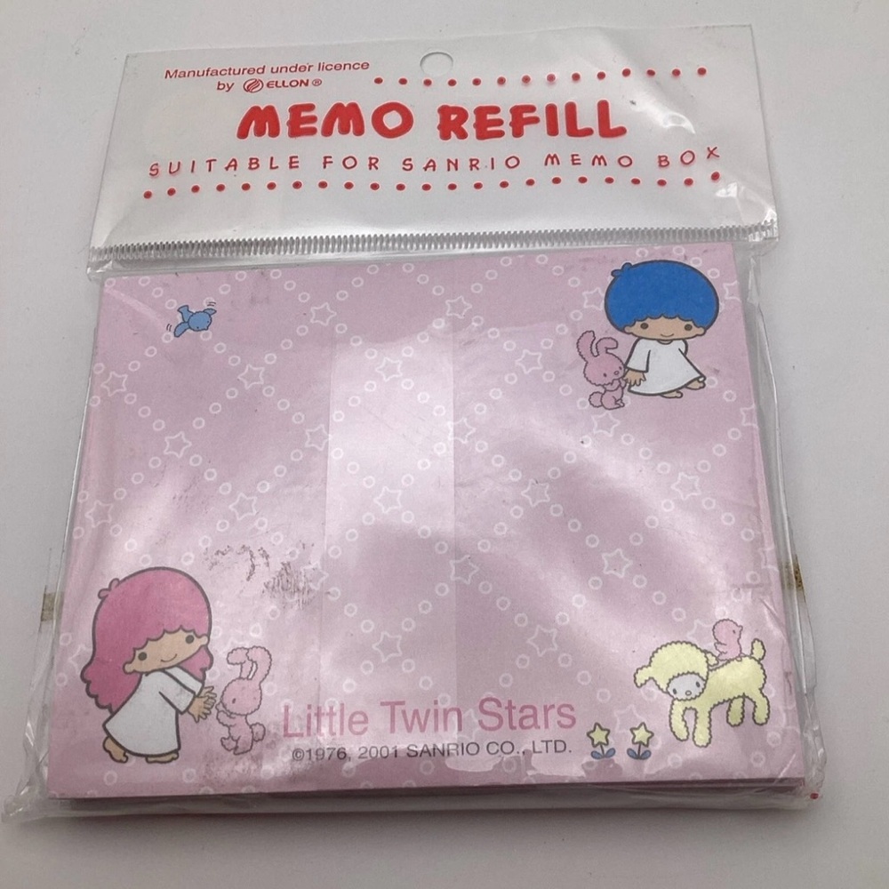 Sanrio Little Twin Stars Note Pad Memo Refill Sheets Vintage 2001